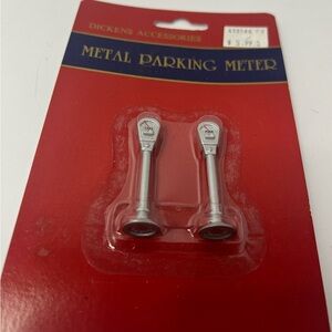 Christmas Village Accessories Parking Meters New In Package Vintage Metal Taiwan